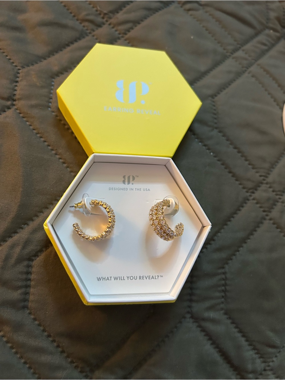 Bomb Party | OG Earrings | Too Fancy For Reality | Gold Hoop | NWT